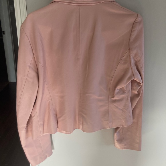 New and Beautiful Dusty Rose Color Leather Jacket. - Picture 4 of 7
